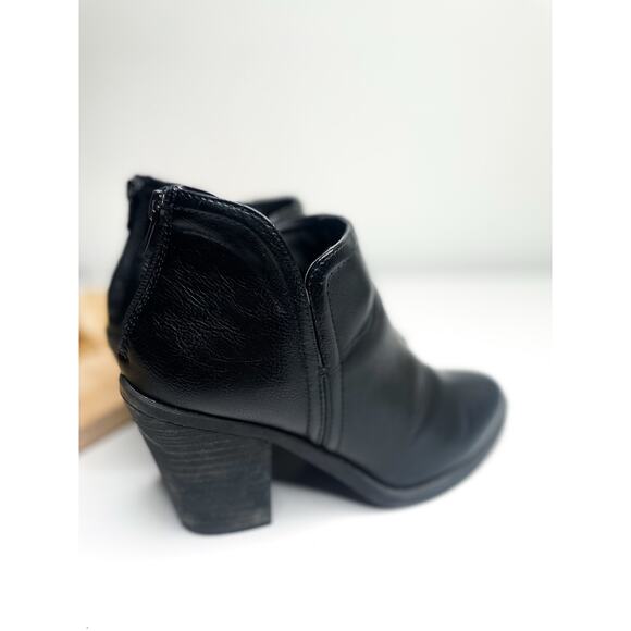 Joie Kayden Black Leather Ankle Boots Size 6.5  Heeled Booties - Picture 7 of 11